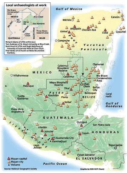 Mayan City Cites | Mayan cities, Mayan ruins, Mexico map