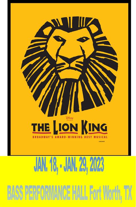 The Lion King JAN. 18 29, 2023 Poster : The Lion King : Free Download ...