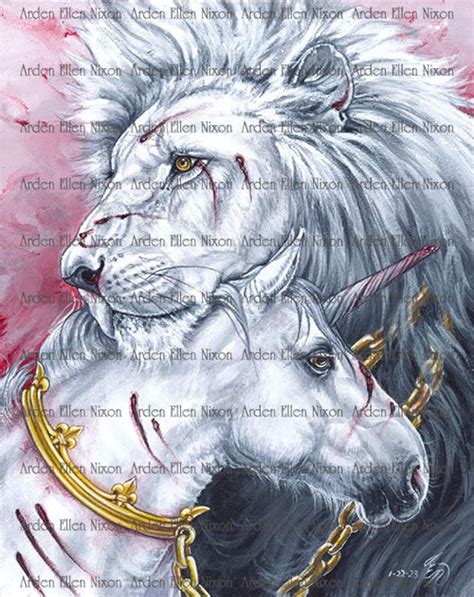 The Lion and the Unicorn 8 X 10 Signed Print - Etsy