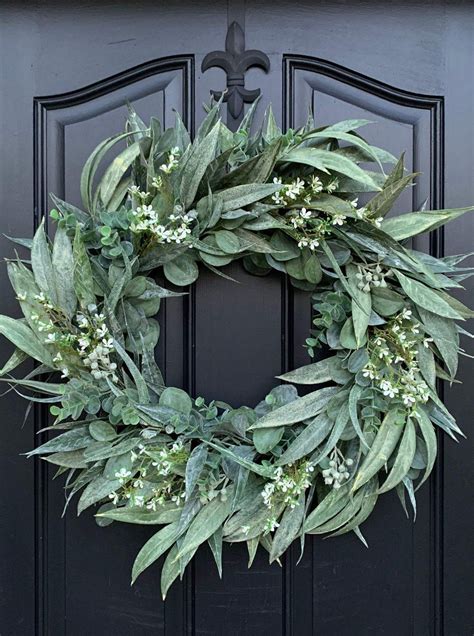 Farmhouse Bay Leaf Wreath - 18\ in 2021 | Leaf wreath, Wreaths ...