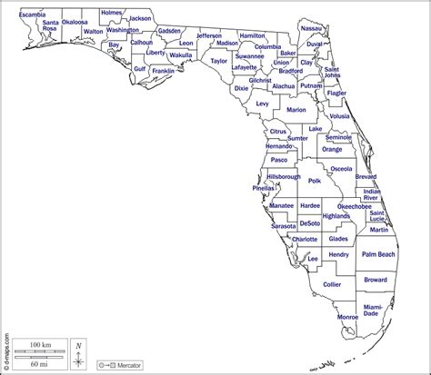 Miami Florida Counties Map – USTrave.com