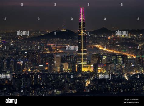 Night view over Seoul Stock Photo - Alamy