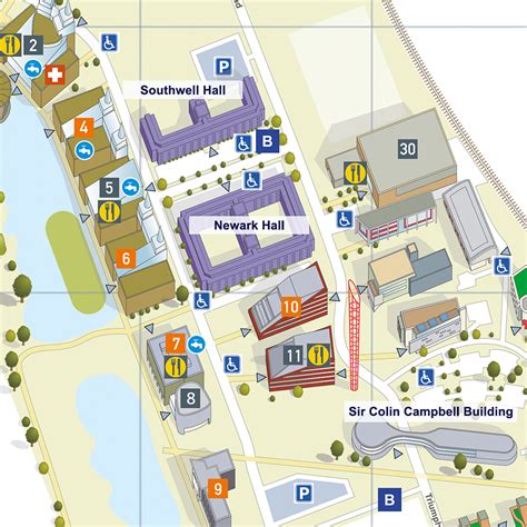 3D illustrated Campus Maps for University of Nottingham - Map Company