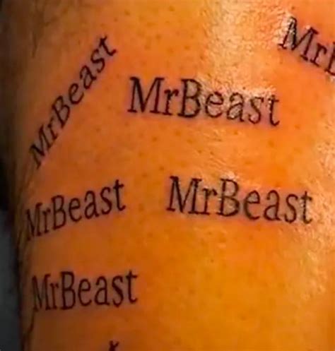 Man refuses to stop tattooing MrBeast on himself until YouTuber responds