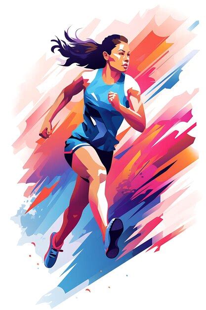 Premium AI Image | Poster Design of Sprint Race Speed and Agility Vibrant Color Scheme With Cont ...