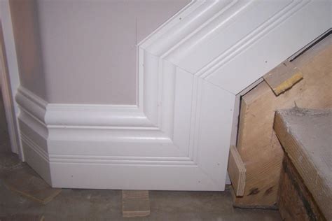 baseboard at the bottom of the stairs | How to install baseboards ...