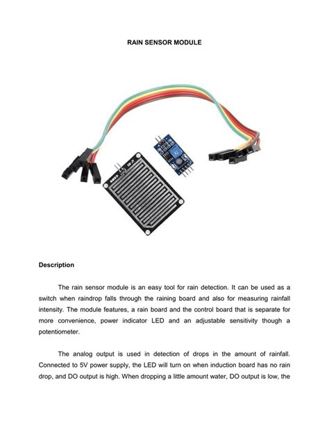 Rain Sensor Module