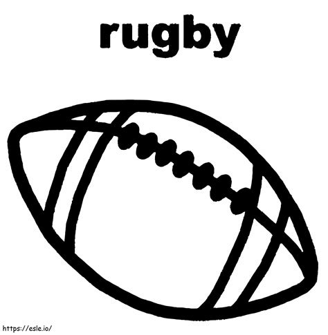 Print Rugby Ball coloring page