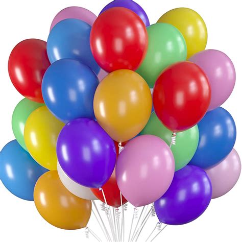 MioParty™: Party Balloons 12 Inch Assorted Color Balloons with White ...