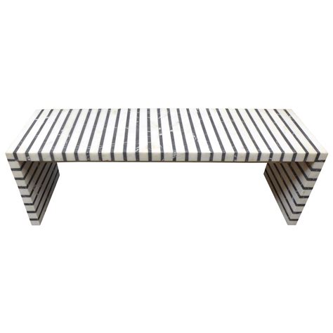 Black & White Striped Marble Coffee Table – The Window