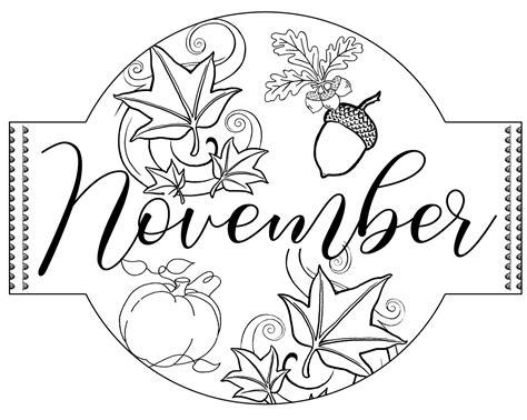 November Printable Coloring Pages