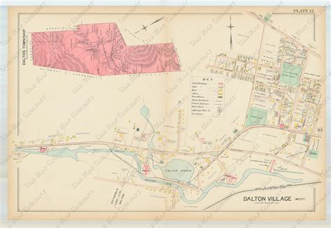 DALTON, Massachusetts 1904 Map - Replica or Genuine ORIGINAL