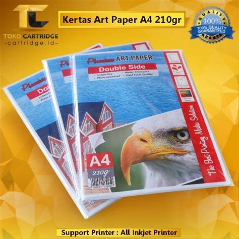 Jual Kertas Art Paper A4 210 gsm 20 Lbr Carton Artpaper Karton putih ...