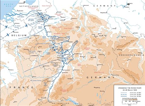 VERY RARE! 1945 RHINE RIVER Operation Plunder U.S. Assault Map ...