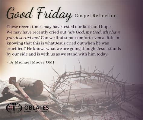 Gospel Reflection for Good Friday April 2nd 2021