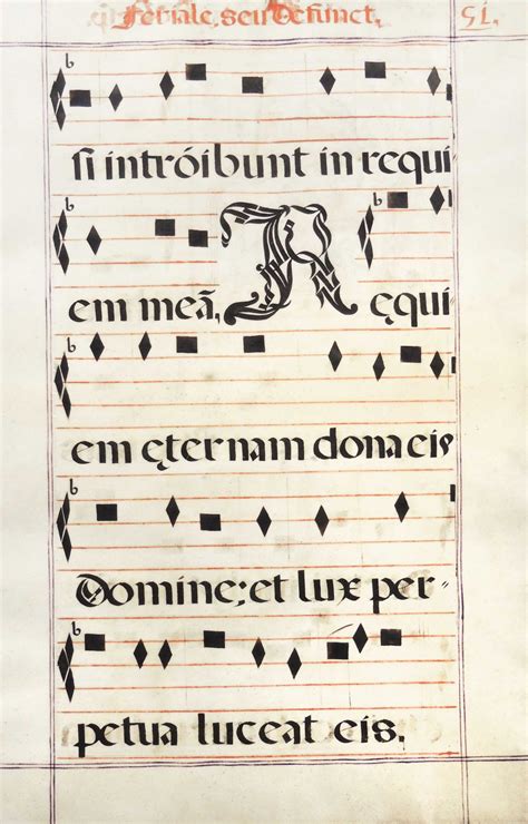 Leaf from a medieval antiphonal or choir missal | Unknown