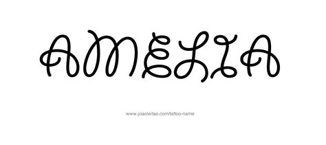 Amelia Name Tattoo Designs