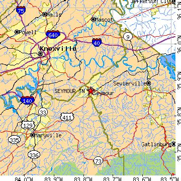 Seymour, Tennessee (TN) ~ population data, races, housing & economy