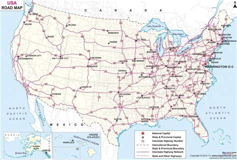 Printable Road Map Of The United States - Printable US Maps