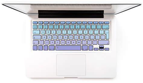 Violet Blue Ombre MacBook Keyboard Stickers | Keyshorts