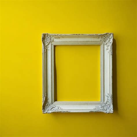 Premium AI Image | frame by a yellow wall