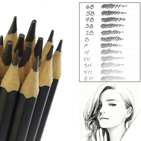 the pencils are lined up and ready to be used in this drawing project,