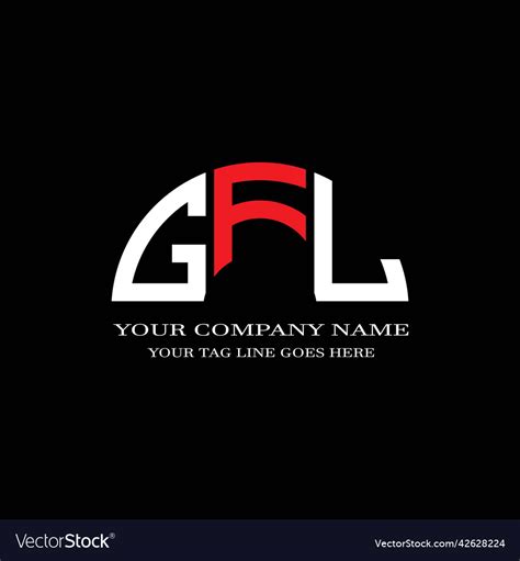 Gfl letter logo creative design with graphic Vector Image