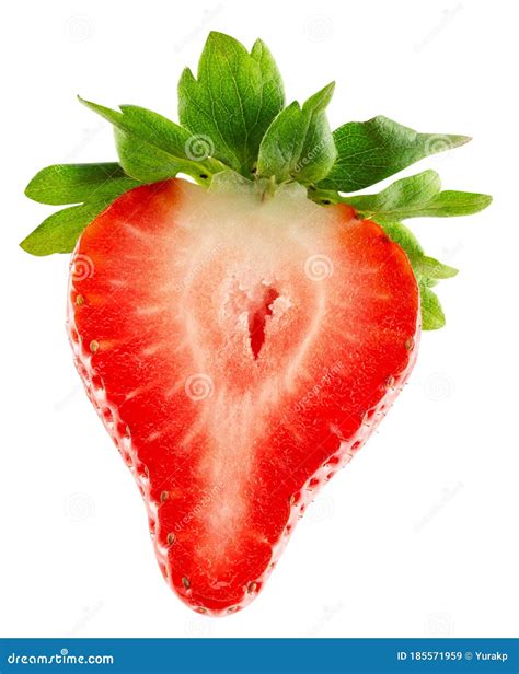 Half of Strawberry Isolated on a White Background Stock Image - Image ...