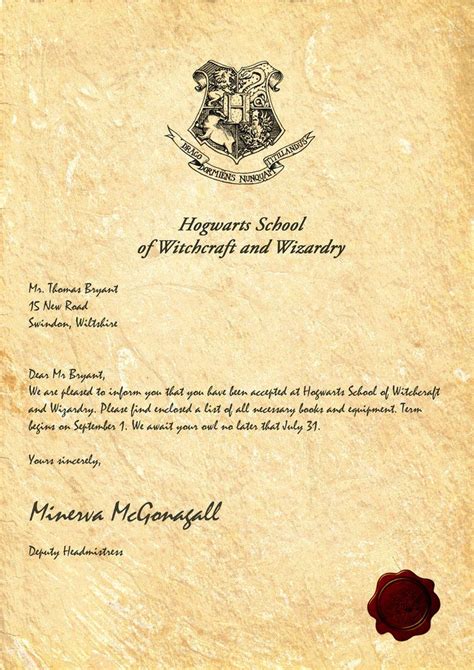 Hogwarts Acceptance Letter by LegionDesign on DeviantArt | Carta de ...