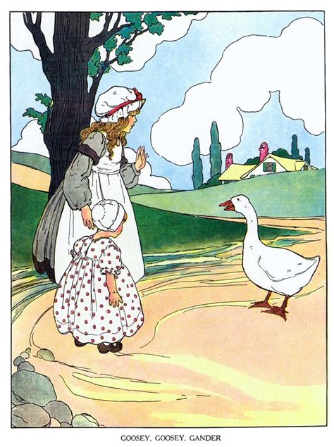 "Goosey, Goosey, Gander" | Illustration, Mother goose, Children's book ...