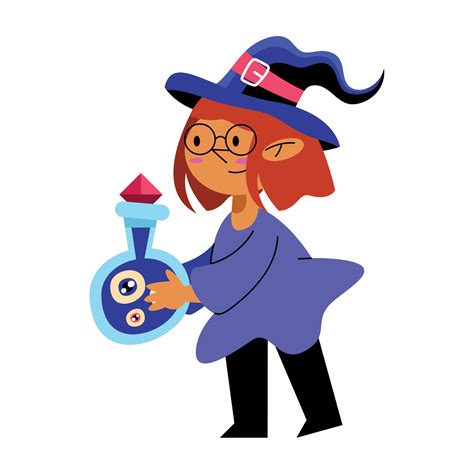 witch with magic potion 11457218 Vector Art at Vecteezy