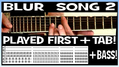 Blur Song 2 Guitar Chords Lesson & Tab Tutorial + Bass - YouTube