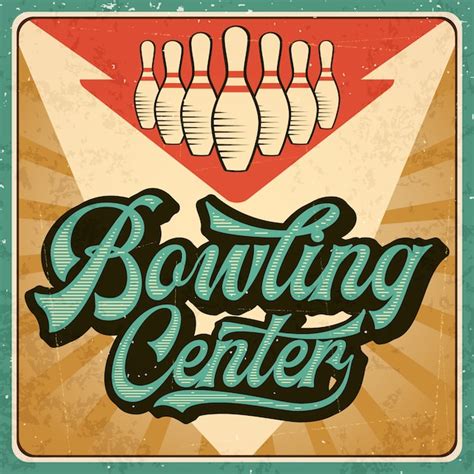 Premium Vector | Retro advertising bowling poster. vintage style