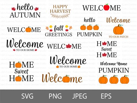 Fall Welcome Sign Svg Bundle Fall Svg Bundle Welcome Svg - Etsy