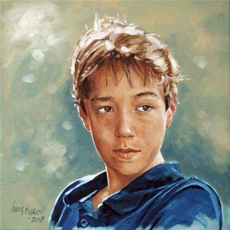 Portret schilderij Reinder | Portretschilderijen, Portret ...