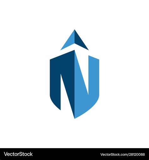 North sign logo concept logo design template Vector Image