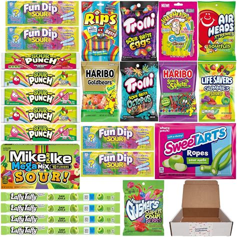 Buy Sour Candy Mega Variety Pack - 16 different flavors Sour Candy ...