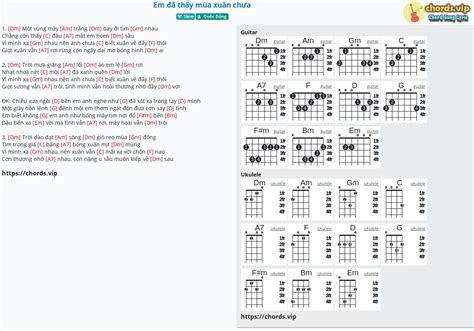 Sheet: Em đã thấy mùa xuân chưa - PDF - song lyric, sheet | chords.vip