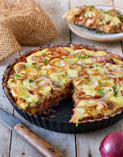 Veganer Zwiebelkuchen ohne Hefe - Elavegan