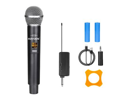 hayden HY-58 Wireless Mic, Microphone, UHF Karaoke Dynamic mic with Type C Rechargeable Receiver ...