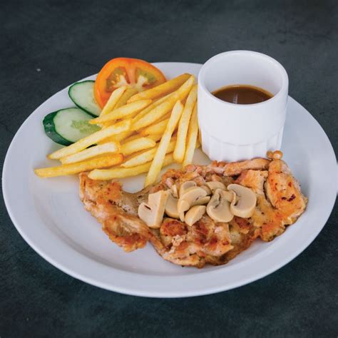 Grilled Chicken Chop with Mushroom Sauce