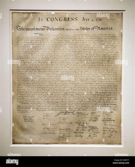 US Declaration of Independence; The original Declaration of Independence document, the National ...