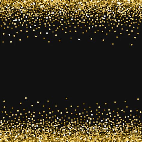 Gold glitter Borders with gold glitter on black background Fantastic Vector illustration - Stock ...
