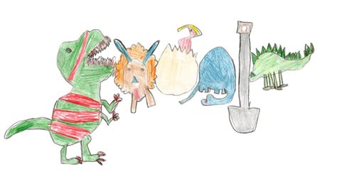 6-year-old Doodle for Google winner awarded $30K scholarship for interactive dinosaur drawing ...