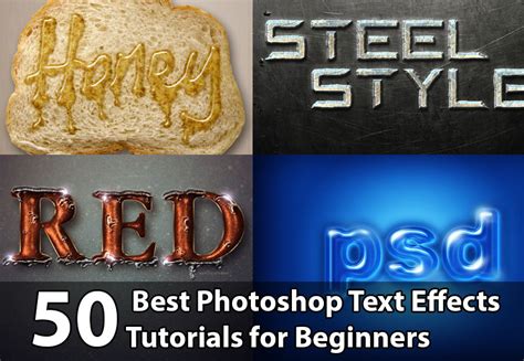 50 Best Photoshop Text Effects Tutorials for Beginners – All Design Creative