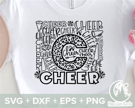 Cheer Typography Svg Cheer Typography Shirt Svg Dxf Eps Png - Etsy