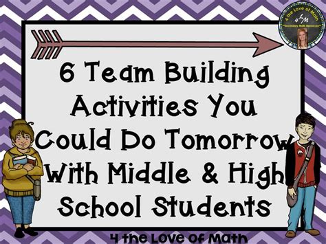 6 Team Building Activities You Could Do Tomorrow! {Appropriate for ...