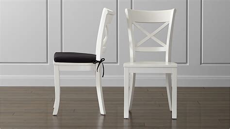 Vintner White Wood Dining Chair and Cushion | Crate and Barrel