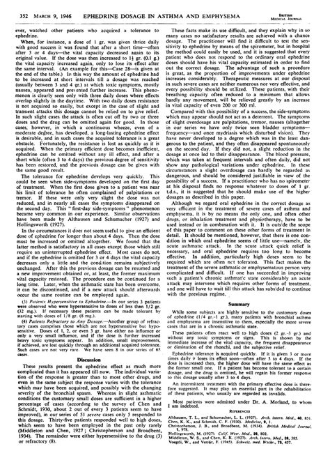 Ephedrine Dosage in Bronchial Asthma and Emphysema. - Abstract - Europe PMC