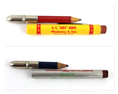 Vintage Advertising Pencils / Bullet Pencils / Collectible Pencil ...